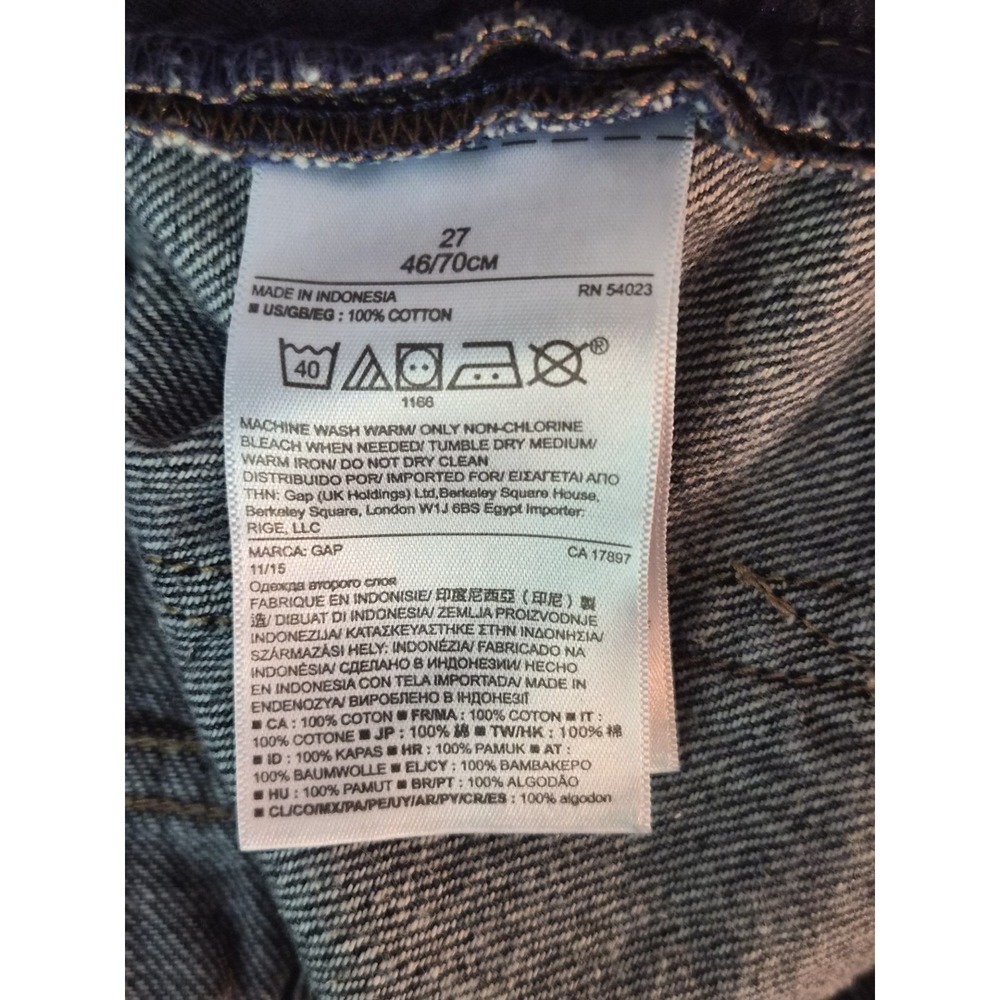 Gap 1969 Womens Denim Shorts Size 27 Medium Indigo Distressed Raw Hem Cutoffs - Picture 4 of 6